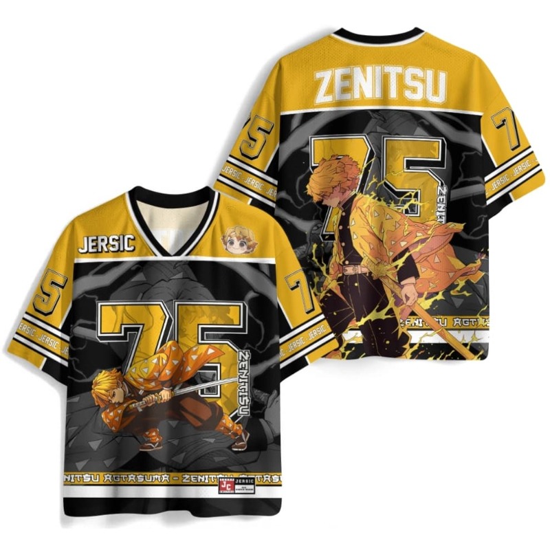 Anime Merchandise Demon Slayer - Maglietta Anime Demon Slayer Zenitsu Estate