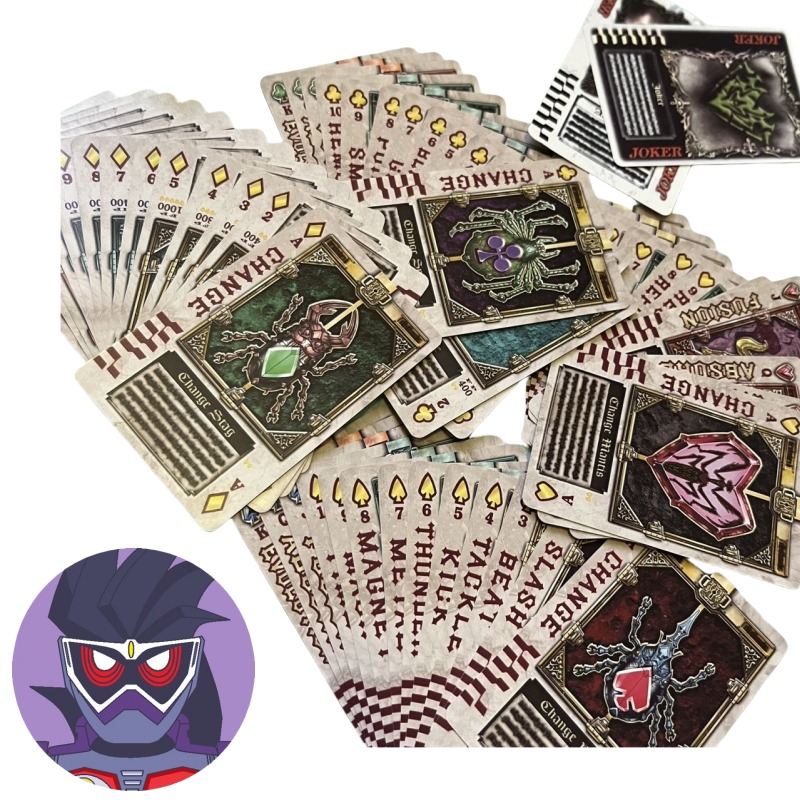 Themed Playing Card - Bandai Kamen Rider personaggi anime carte