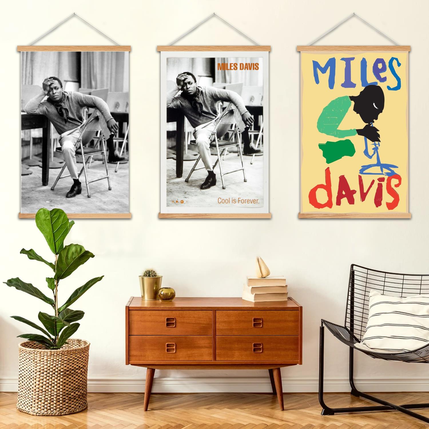 Art Print Framed - Miles Davis Pittura murale incorniciata Poster