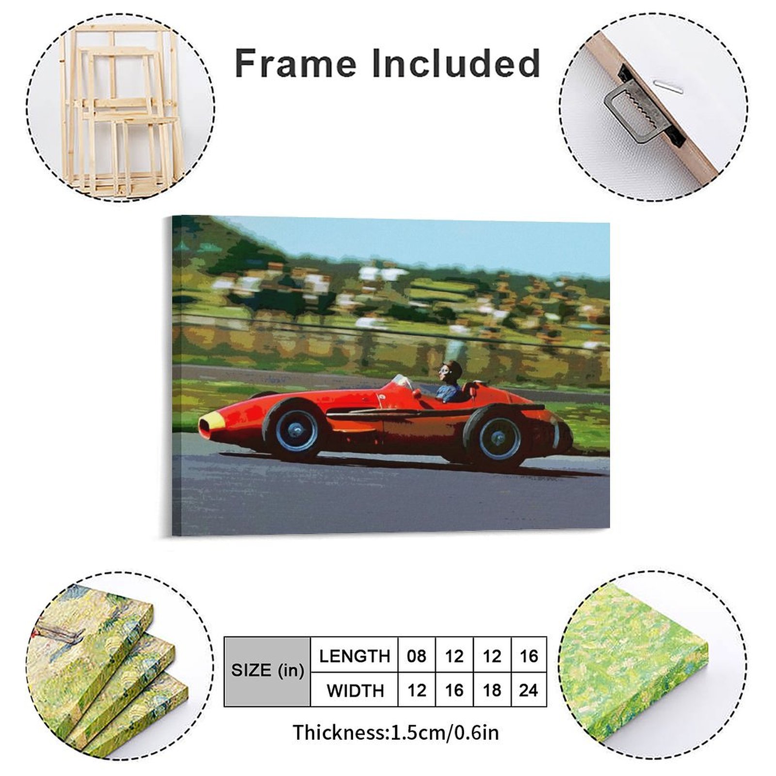 Juan Manuel Fangio Racing His  - Art Print Framed recensione e prezzo