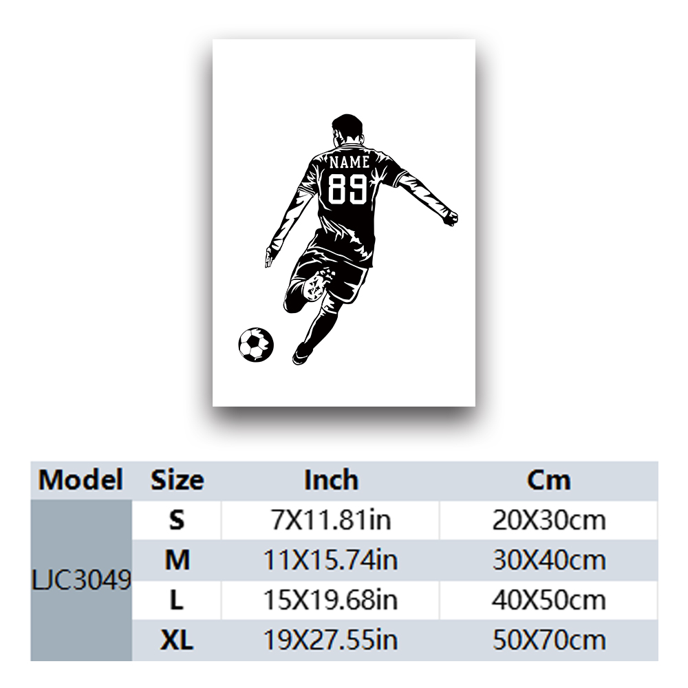 1PC giocatore di calcio nome p - Art Print Framed recensione e prezzo